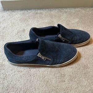 Lauren Ralph Lauren Black Slip-On Flats with Zipper